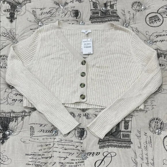 BP.  Cropped Ribbed Cardigan - Picture 2 of 10